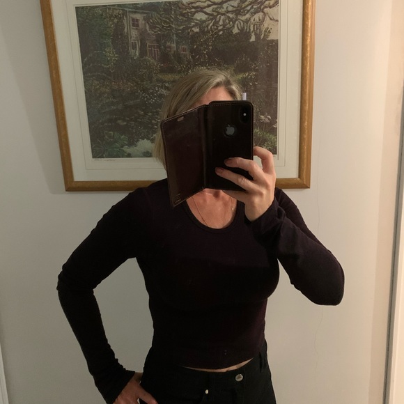 Wilfred FREE long sleeve, thin knit, crop sweater - Picture 3 of 5